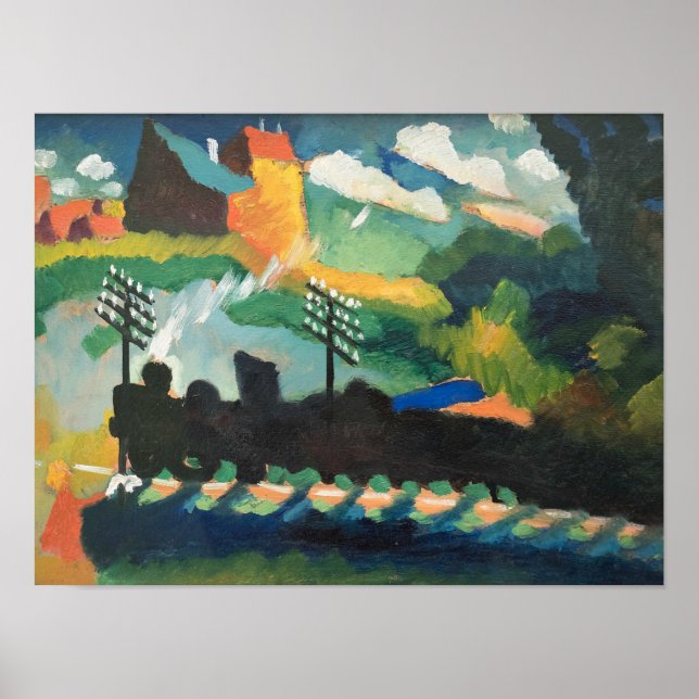 Poster Kandinsky - Estrada de ferro em Murnau (Frente)