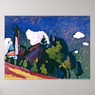 Poster Kandinsky - Estudo para Paisagem com Torre