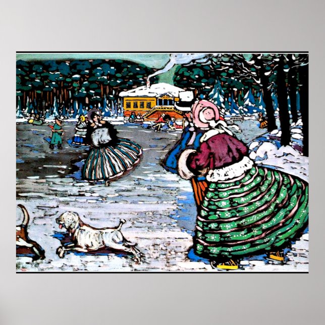 Poster Kandinsky - Inverno (Patinadores) (Frente)