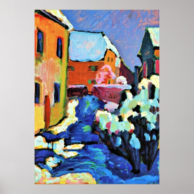 Poster Kandinsky - Kochel, Graveyard e Reitoria (Frente)