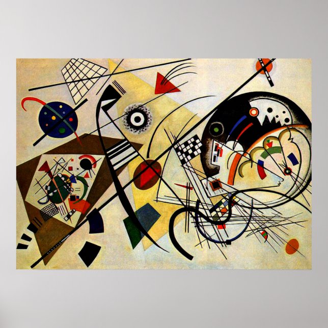 Póster Kandinsky - Linha transversal (Frente)