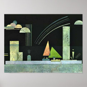 Poster Kandinsky - No Descanso, abstrato trabalho de arte