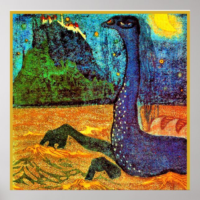 Poster Kandinsky - Noite de Lua, famosa trabalho de arte (Frente)