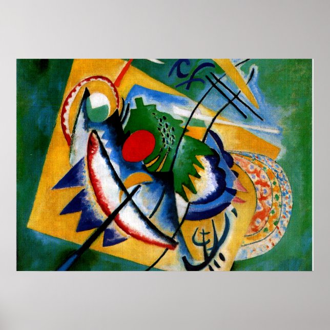 Póster Kandinsky - Oval Vermelho (Frente)