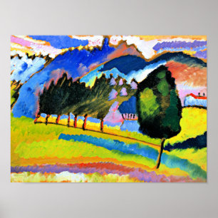 Poster Kandinsky - Paisagem com Colinas Rolantes