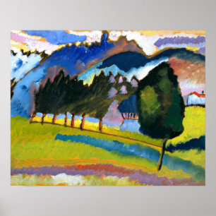 Poster Kandinsky - Paisagem com Colinas Rolantes
