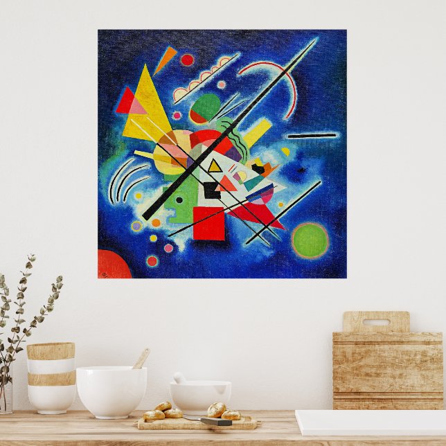 Poster Kandinsky - Pintura Azul, (Cozinha)