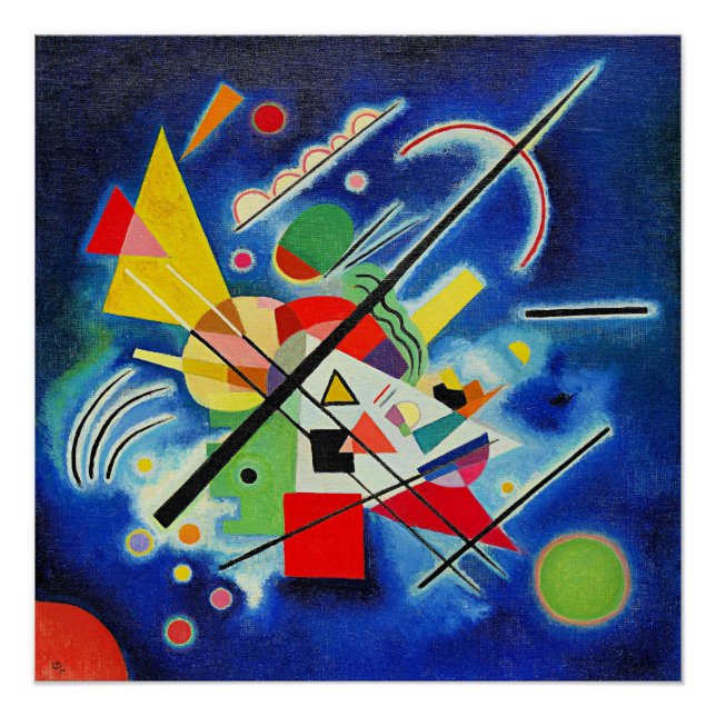 Póster Kandinsky - Pintura Azul (Frente)