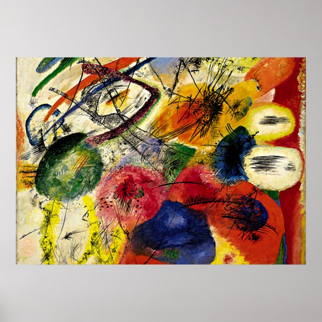 Póster Kandinsky - Traços Pretos (Frente)