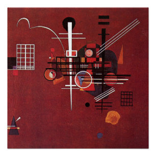 Póster Kandinsky - Vermelho Baço