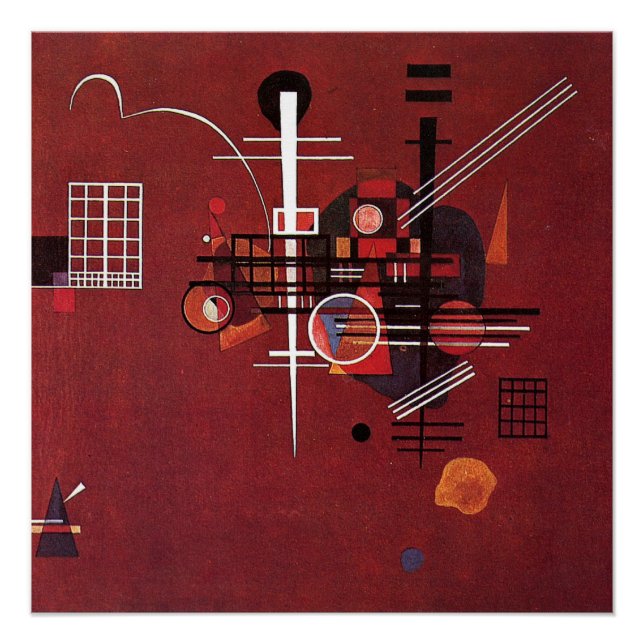 Póster Kandinsky - Vermelho Dull (Frente)
