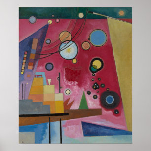 Poster Kandinsky - Vermelho pesado, pintura famosa,