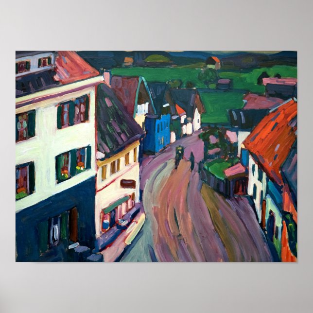 Poster Kandinsky - Vista da Janela do Griesbrau (Frente)