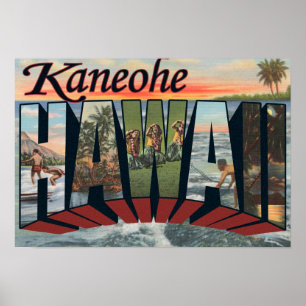 Póster Kaneohe, Havaí - grandes cenas da letra