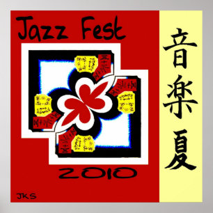 Póster Kanji do Fest do jazz