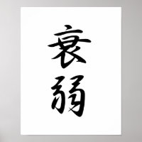 Kanji Japonês para Emaciação - Suijaku