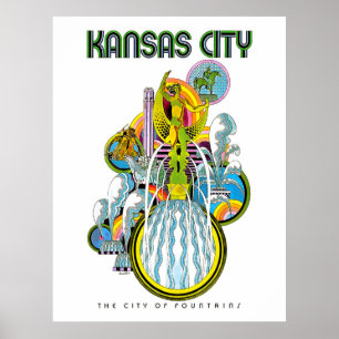 Poster Kansas City, a cidade das fontes,