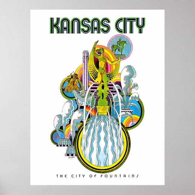 Poster Kansas City, a cidade das fontes, (Frente)