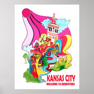Poster Kansas City, bem-vindos à aventura hippie
