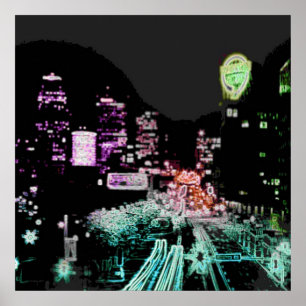 Póster Kansas City do centro psicadélico