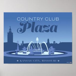 Poster Kansas City Landmarks: Country Club - 16 x 12