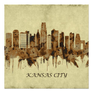 Póster Kansas City Missouri Cityscape