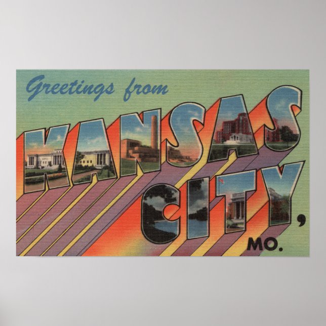 Poster Kansas City, Missouri - Grandes Cenas de Letra (Frente)