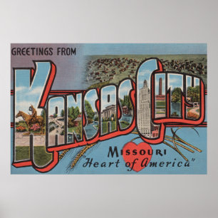 Poster Kansas City, Missouri (Heart)