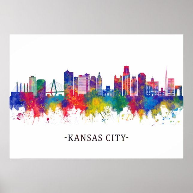 Poster Kansas City Missouri Skyline (Frente)