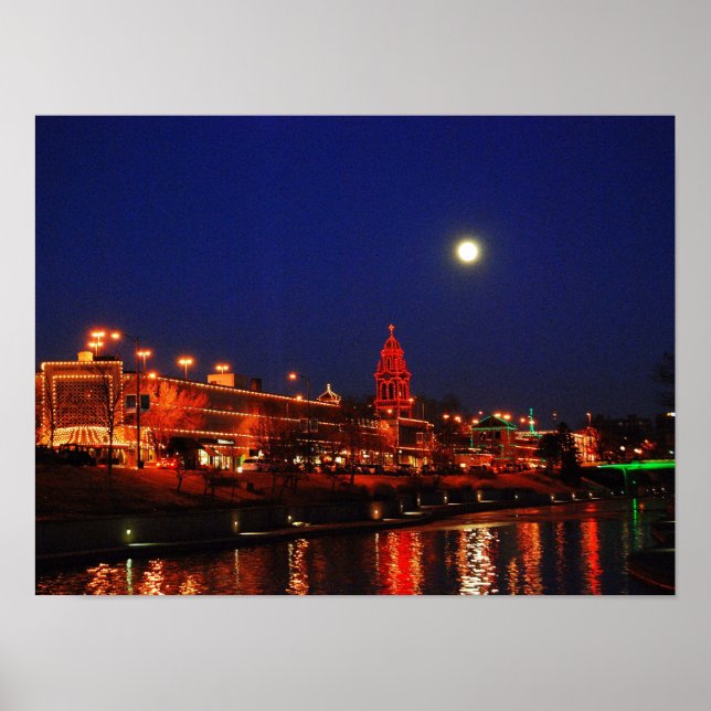 Póster Kansas City Plaza fica sob lua cheia (Frente)