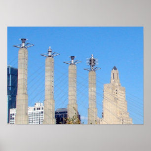 Póster Kansas City Skyline
