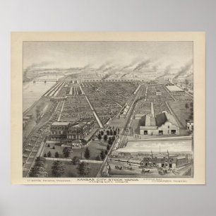 Póster Kansas City Stock Yards, Kansas City, Kansas