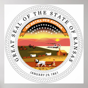 Poster Kansas, EUA