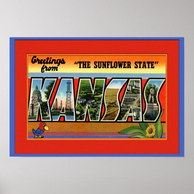 Poster Kansas - Letra Grande Saudação (Frente)