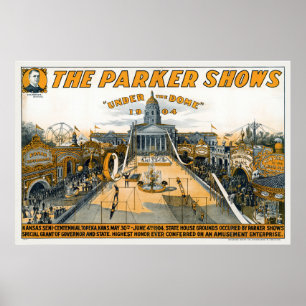 Poster Kansas Semi-Centennial. Motivos do Estado.