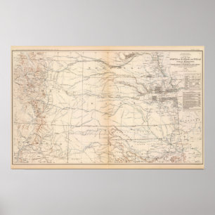 Poster Kansas, Texas, Território Indiano