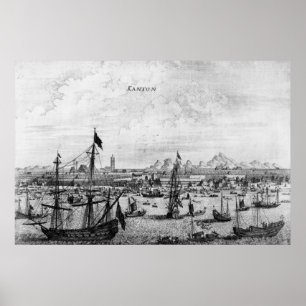 Póster Kanton, China, 1669