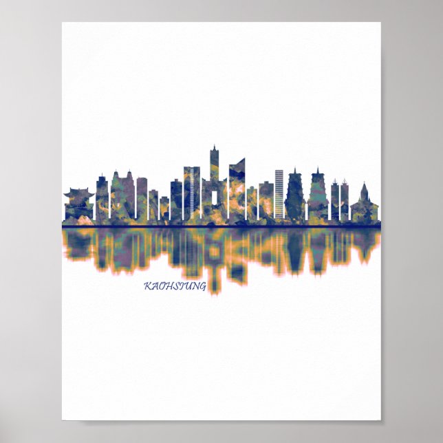 Poster Kaohsiung City Skyline (Frente)