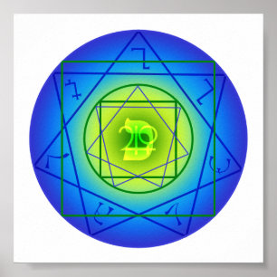 Poster Kaph Sigil - Dinheiro, Expansão, Beleza