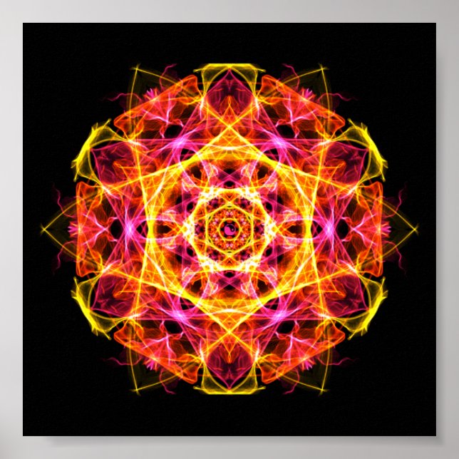 Poster Kapha Dosha Balancing Ayurveda Mandala (Frente)