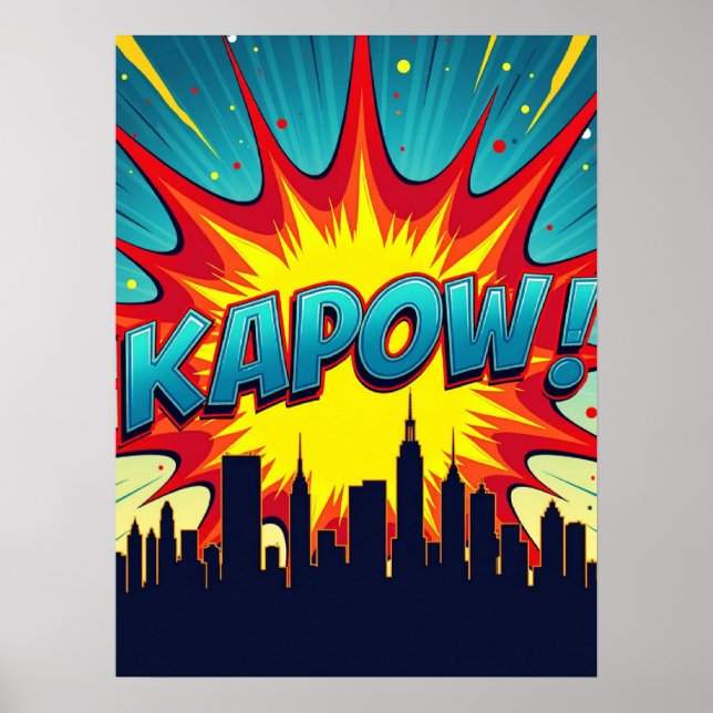 Poster KAPOW! Explosão de Pop de arte em quadrinhos (Frente)
