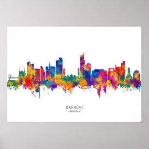 Poster Karachi Skyline Paquistão