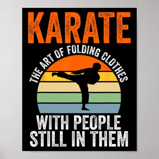 Poster Karate A Arte De Dobrar Roupas Com Pessoas Mart (Frente)