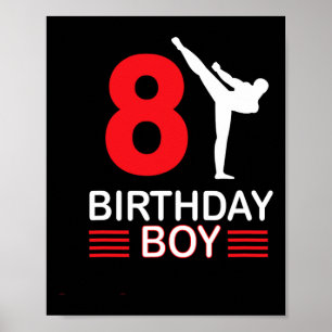 Poster Karate Birthday Tee Boy Gift Kids Taekwondo