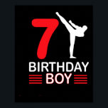 Poster Karate Birthday Tee Boy Gift Kids Taekwondo 5<br><div class="desc">Karate Birthday Tee Boy Gift Kids Taekwondo 5</div>