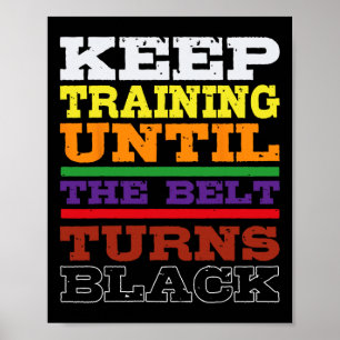 Poster Karate Black Belt Treinando Artes Marciais Japones