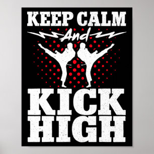 Poster Karate Black Belt Uniform Gi Mantenha Calma E Chut