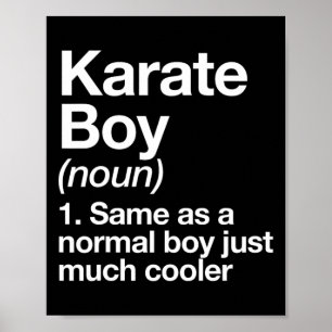 Poster Karate Boy Definition Engraçado Artes Marciais Esp