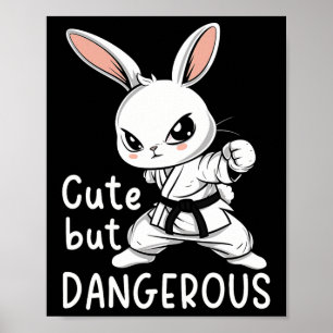 Poster Karate Bunny Cute Mas Artes Marciais Engraçadas Pe