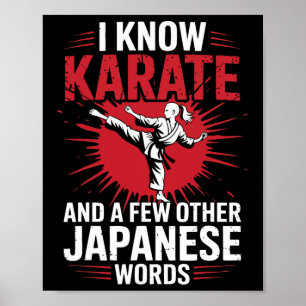 Poster Karate Eu Conheço Karate E Algumas Outras Palavras